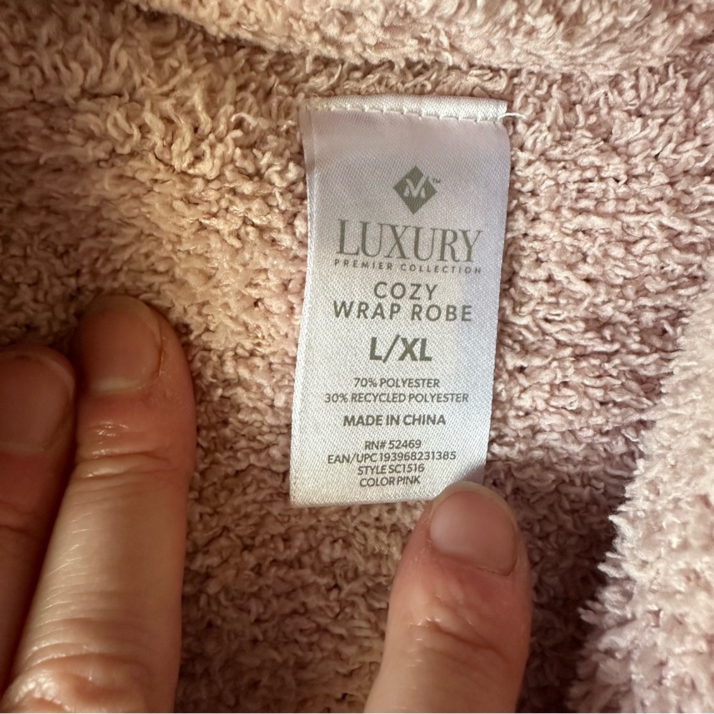 Women’s Soft‎ Pink Luxury Fleece Bathrobe - Picture 2 of 5